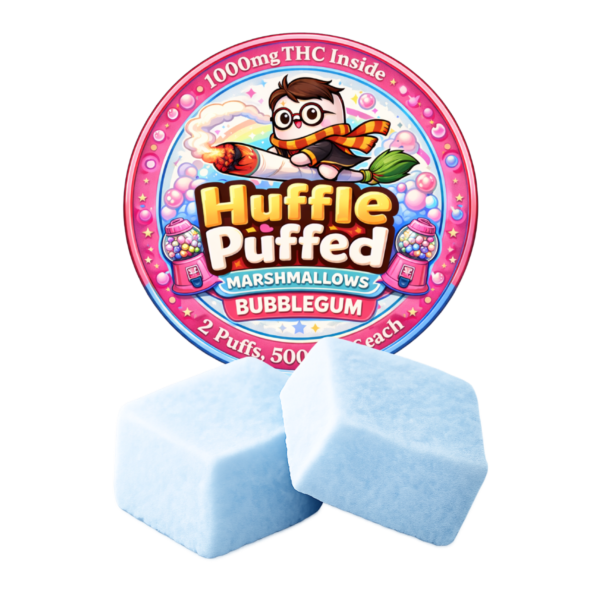 Huffle Puffed Bubblegum Marshmallow Weed Edibles (1000MG THC)